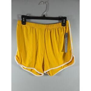 New Mix Girl's Athletic Shorts Mustard Large NEW Workout Gym